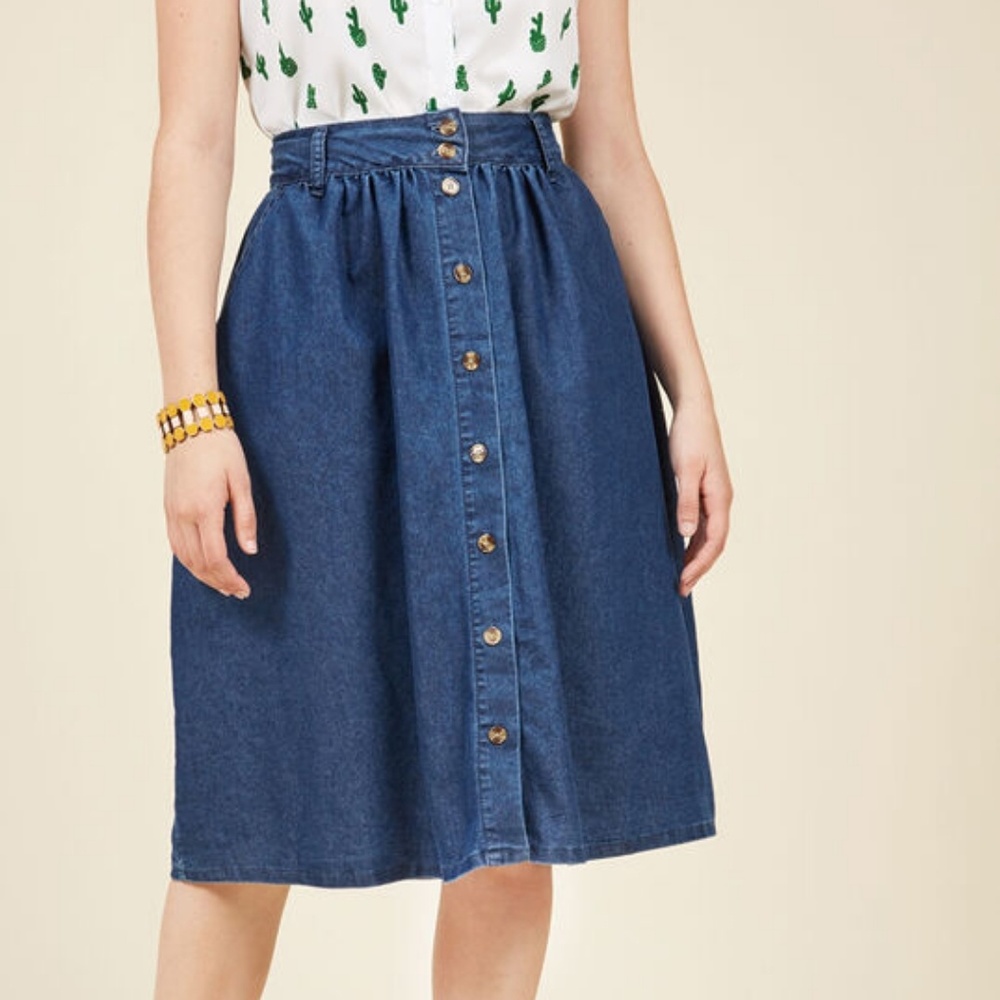 Modcloth jean skirt L